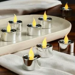 Discount 🤩 12 Packs: 24ct. (288 total) Silver LED Silver Tealight Candles by Ashland® 🧨 -Ashland Online Store MP237139 20