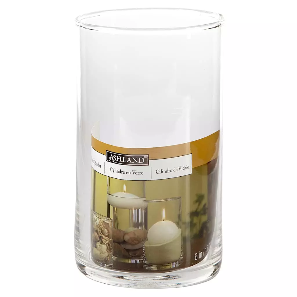 Promo โค๏ธ 12 Pack: 6" Cylinder Glass Candle Holder by Ashland® ๐ 3 Promo โค๏ธ 12 Pack: 6" Cylinder Glass Candle Holder by Ashland® ๐