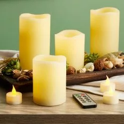 Best Sale ⌛ 12 Packs: 9 ct. (108 total) Basic Elements™ Ivory LED Candle Set with Remote by Ashland® 🎁 -Ashland Online Store MP466356 20