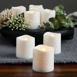 Top 10 😉 8 Packs: 12 ct. (96 total) White Glitter LED Votive Candles by Ashland® ✔️ -Ashland Online Store MP562378 20